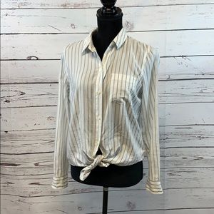 Madewell Women’s Pinstripe long sleeve M Top